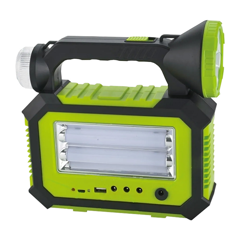 Kit Solar de Iluminación Portátil: Linterna Panel Solar 3 Ampolletas Led Batería Recargable