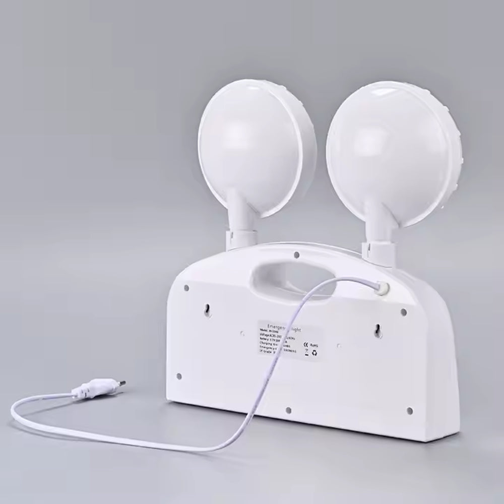 Luz Lampara de Emergencia Led Angulo Ajustable Doble Foco