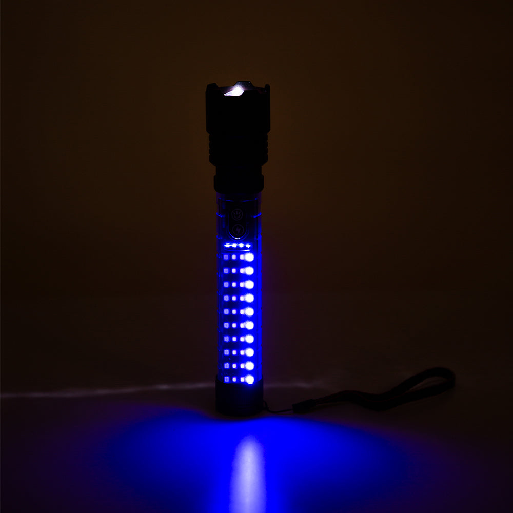 Linterna Tactica de Aluminio 600 metros Doble Iluminación Batería Recargable