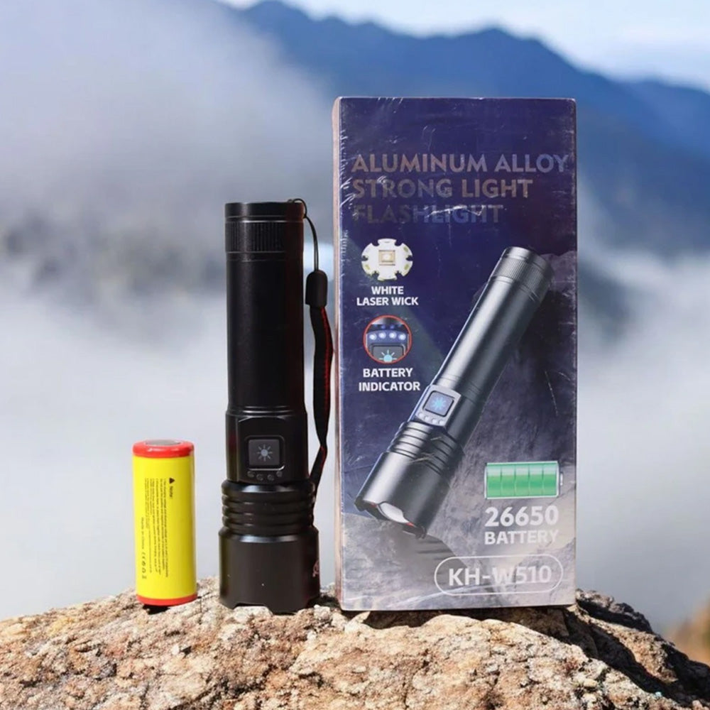 Linterna De Aluminio 500 Metros 6000 mAh Batería Recargable