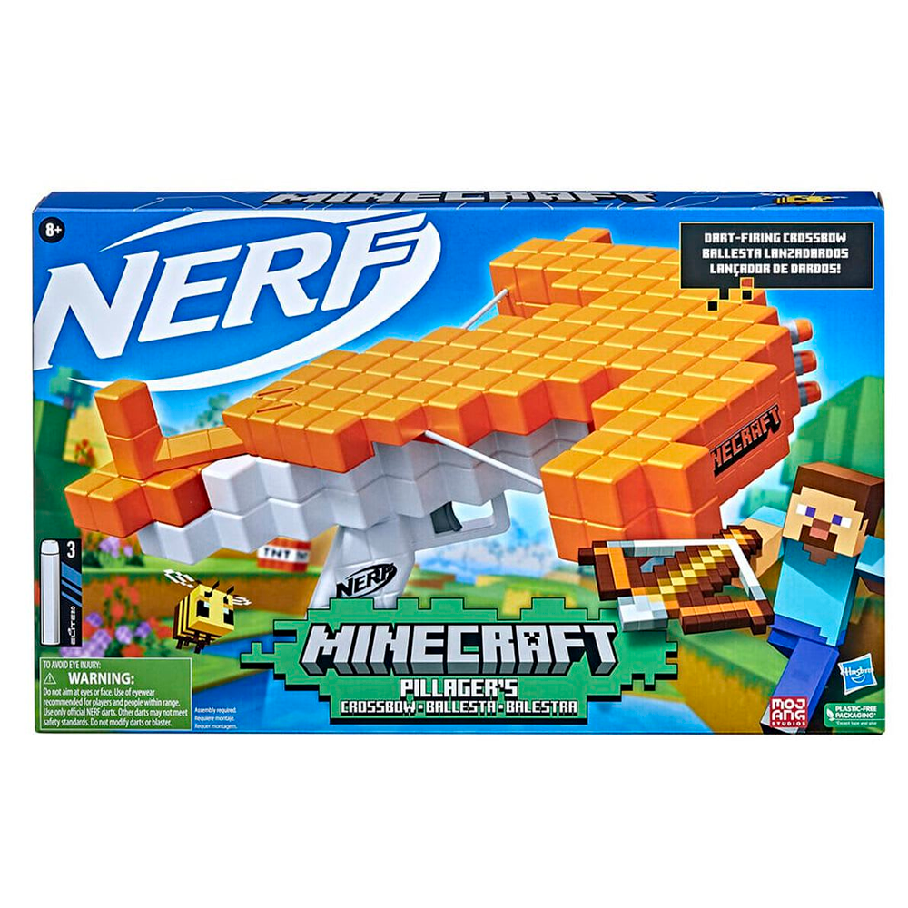 Lanzador Ballesta Nerf Minecraft Pillager's Hasbro