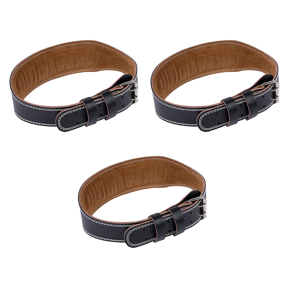 Pack X3 Cinturón de Levantamiento PU Hebilla