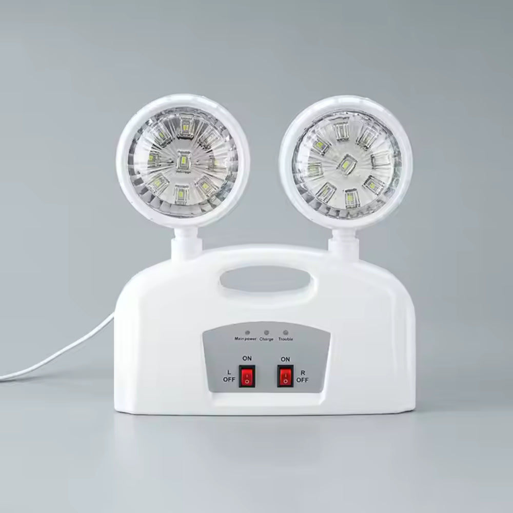 Luz Lampara de Emergencia Led Angulo Ajustable Doble Foco