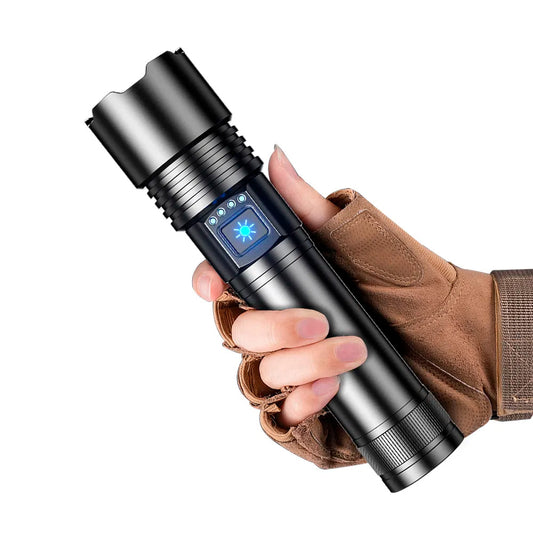 Linterna De Aluminio 500 Metros 6000 mAh Batería Recargable