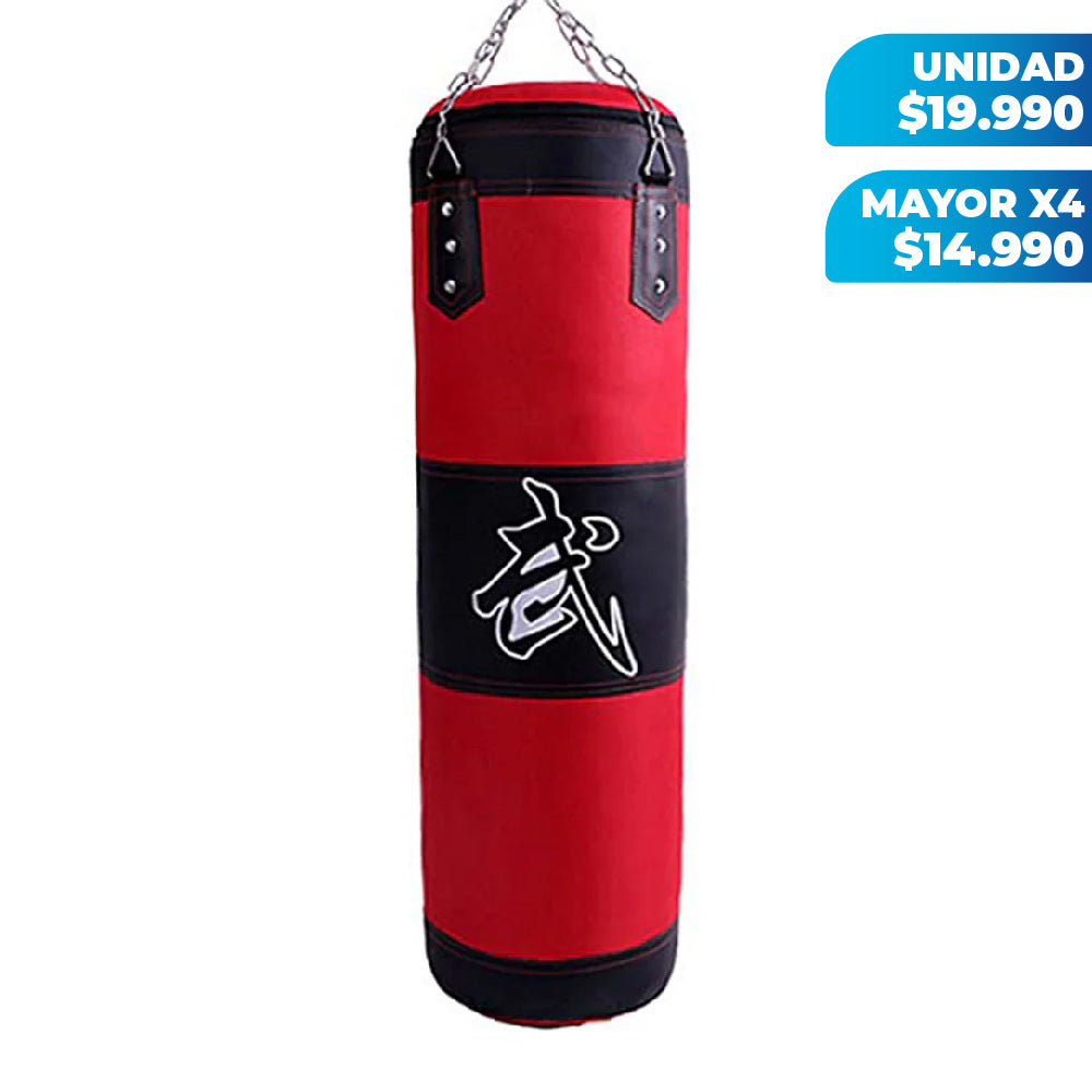 Pack X4 Saco Boxeo Tela Rojo Vacío