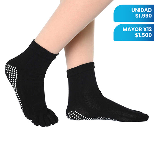 Pack X12 Calcetines de Yoga Antideslizante con Dedos [Talla Única]