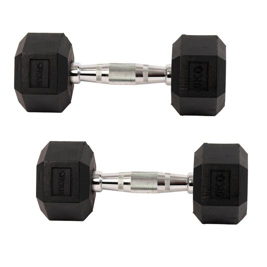 Pack Orcus 2 Mancuernas Hexagonal 5 kg (10 kg Total)